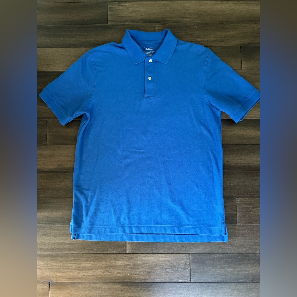 LL Bean | Traditional Fit Blue Polo | Medium - Picture 2 of 4